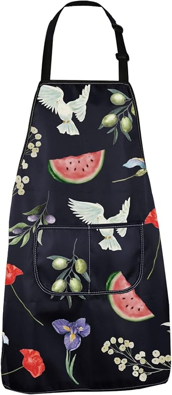 CENWA Palestine Flag Free Palestine Apron Palestinian Lives Matter Fruits of Palestine Waterproof Apron for Her Him free Palestine
