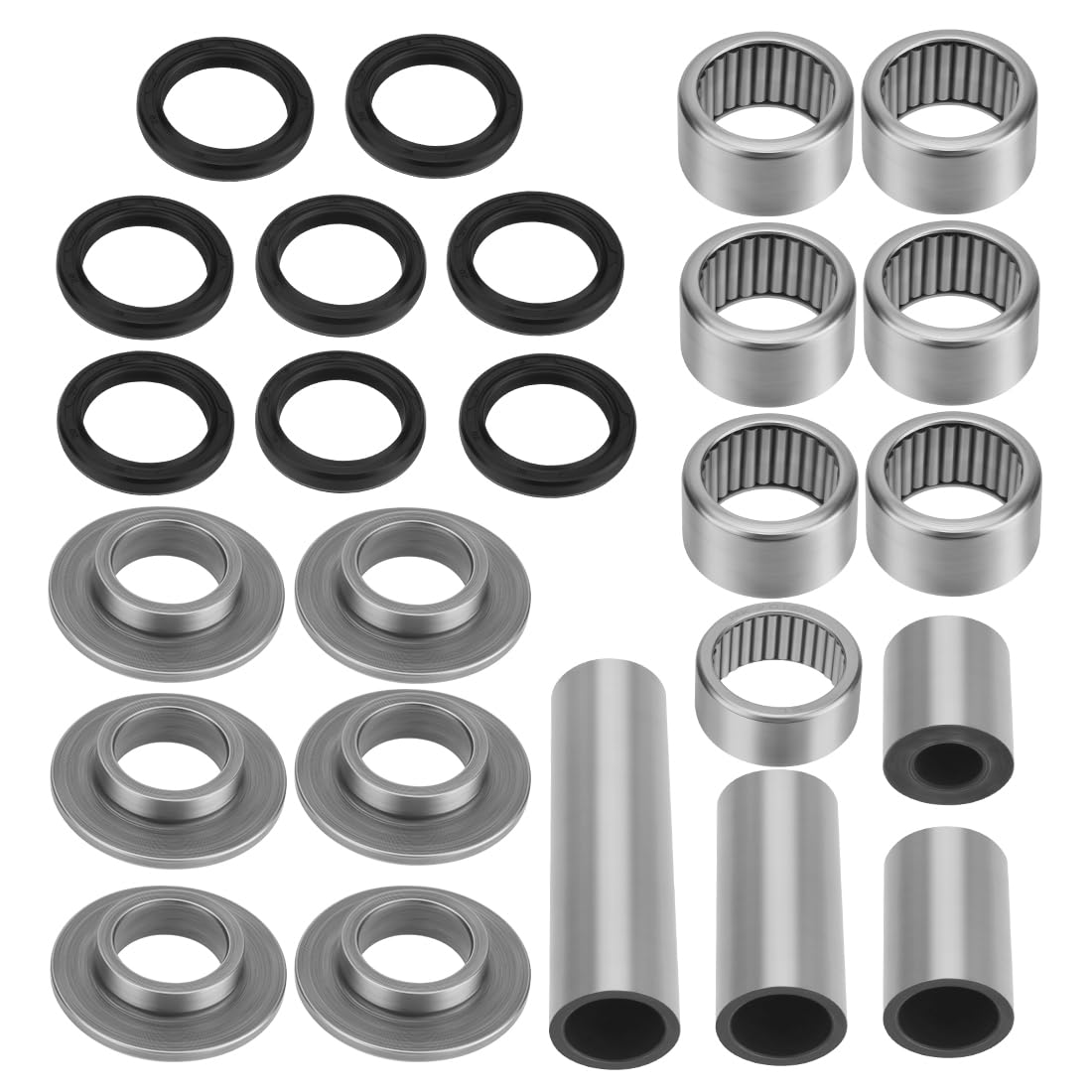 Kit de rodamientos y retenes del sistema de bieletas del basculante apto para Kawa-saki Arctic Cat ATV KFX400 DVX 400 2003-2008 92046-S018 3406-096
