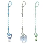 LittleHugs Toy Straps for Stroller, Silicone Baby Tether Pacifier Clip, No Throw Travel Leash for High Chair, Car Seat (Boy-3 Pack)
