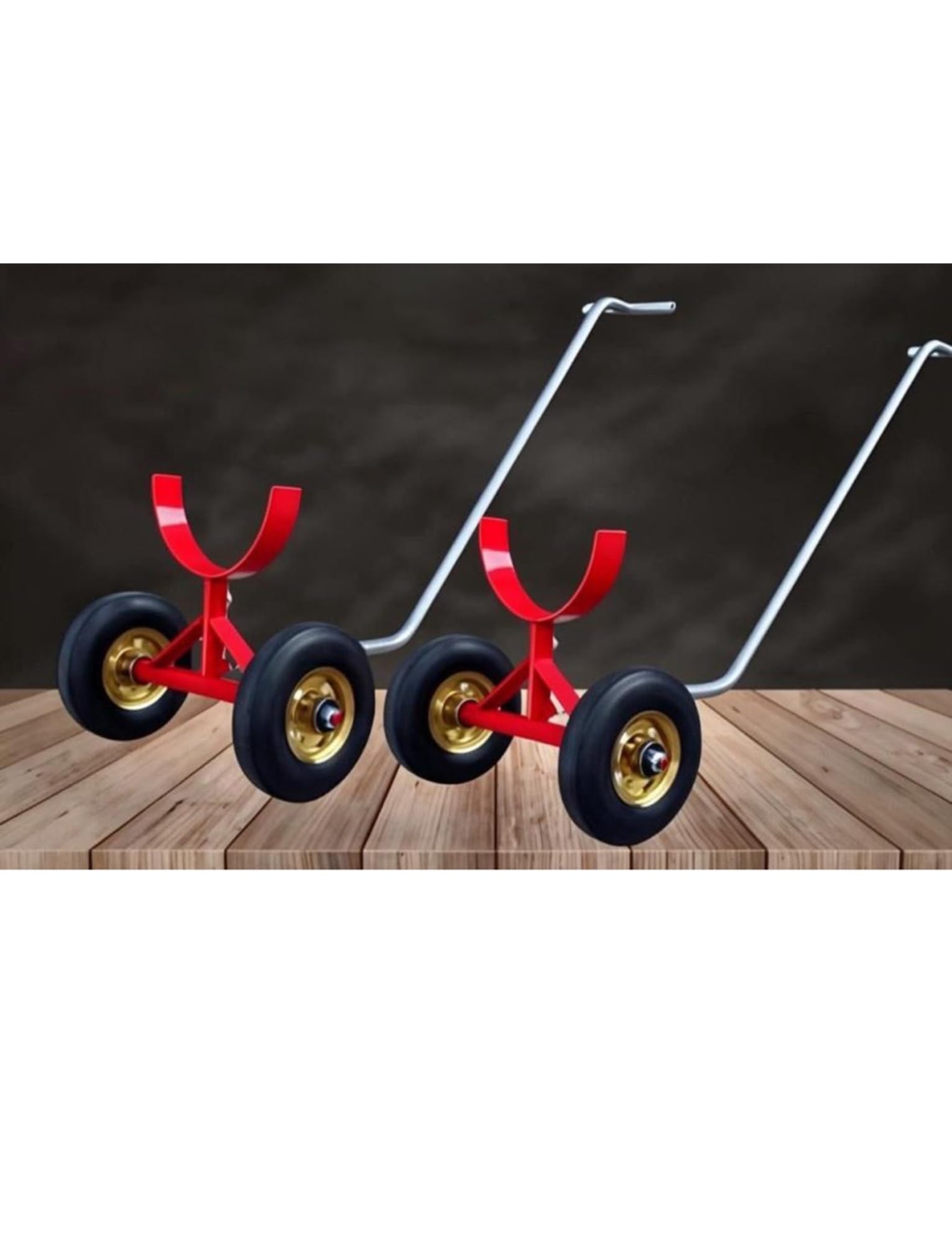 Carrello trasportatore per tubi pesanti - gomme solide per la