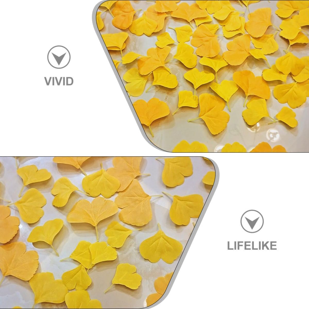Artificial Ginkgo Leaves Fine Craftsmanship Faux Leaf for Decor Wedding Cake DIY Craft Decoration Garden Home Office Dining Table Decor
