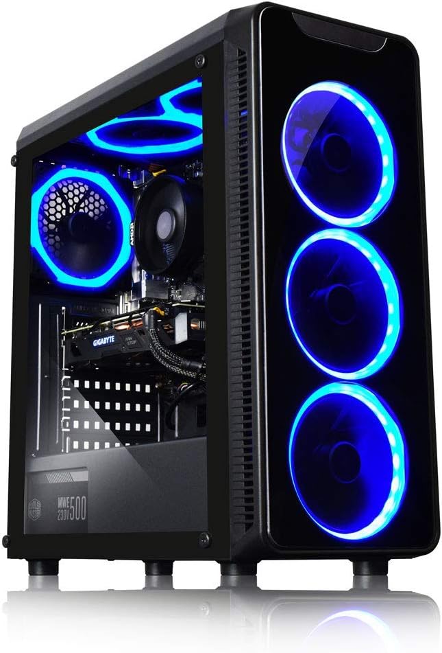 ADMI Blaze Gaming PC (Ryzen 2600 3.9Ghz, RX 570 8GB, 8GB 2400MHz, 240GB SSD, 300Mbps WIFI, Windows 10)