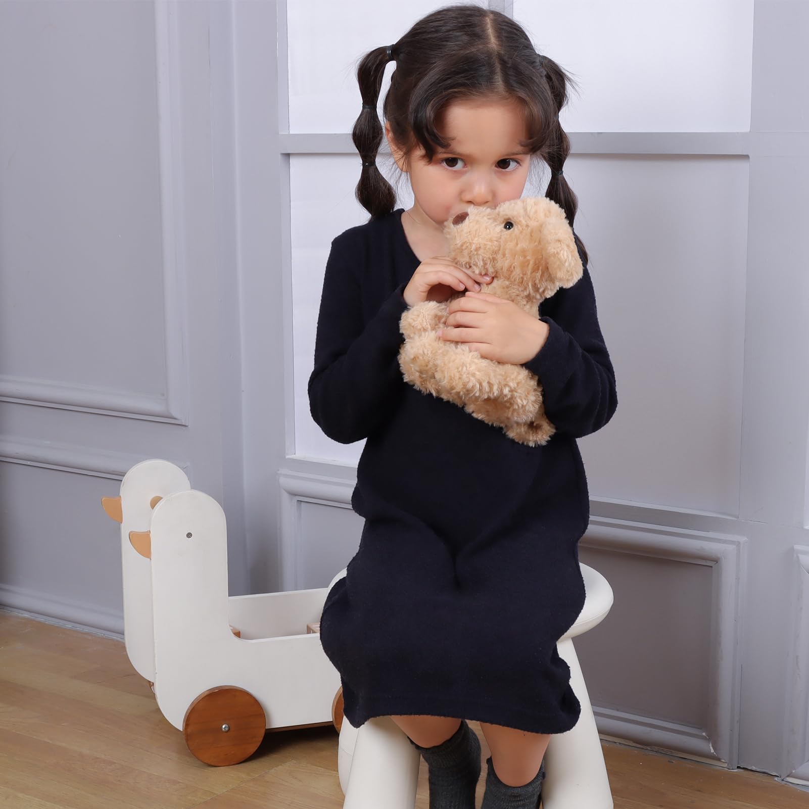 Apricot Lamb Henry Dachshund Plüschtier – Weicher, Flauschiger Dackel, 20 Cm Groß, Handgefertigt, Für Kinder & Als Kuscheltier