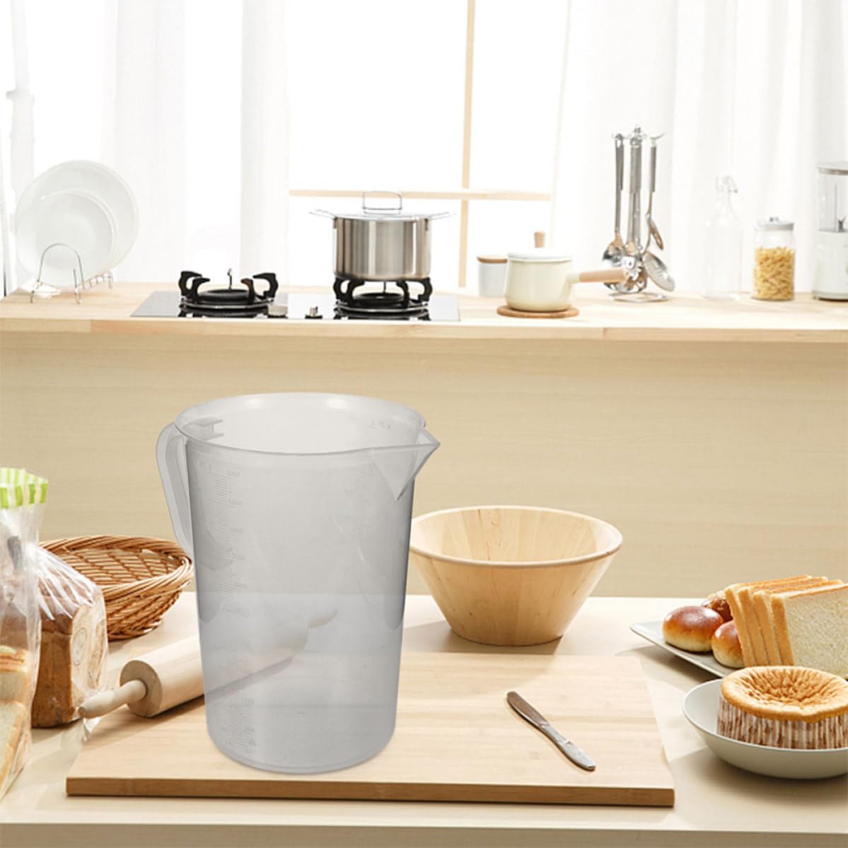 DECHOUS 2piezas Jarras Medidoras Doble Escala Resistentes Altas Temperaturas para Cocina Camping y Uso Científico Diseño Duradero y Fácil de Limpiar