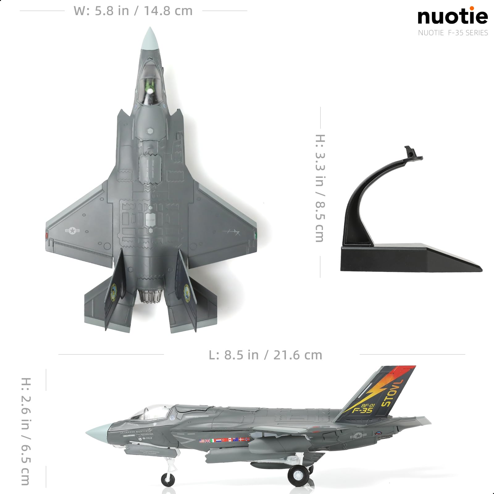 Amazon.co.jp: NUOTIE 1/72 F-35B ライティングII 戦闘機 模型 戦闘機