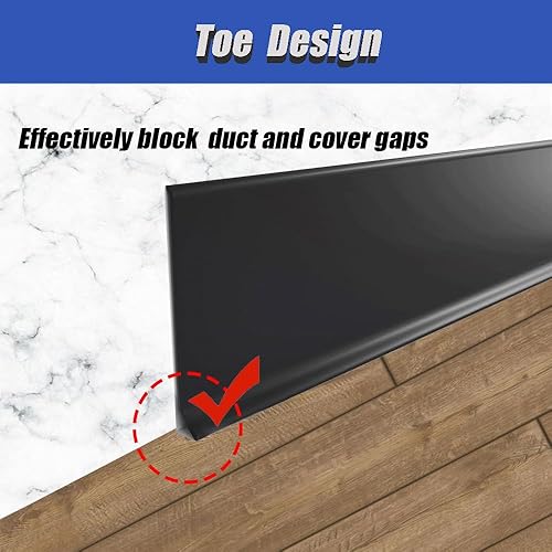 Miniatura 3 de Base de vinilo para pared, moldura de zócalo de 4 pulgadas, base de pared de goma autoadhesiva flexible, diseño de moldura para despegar y pegar, 4