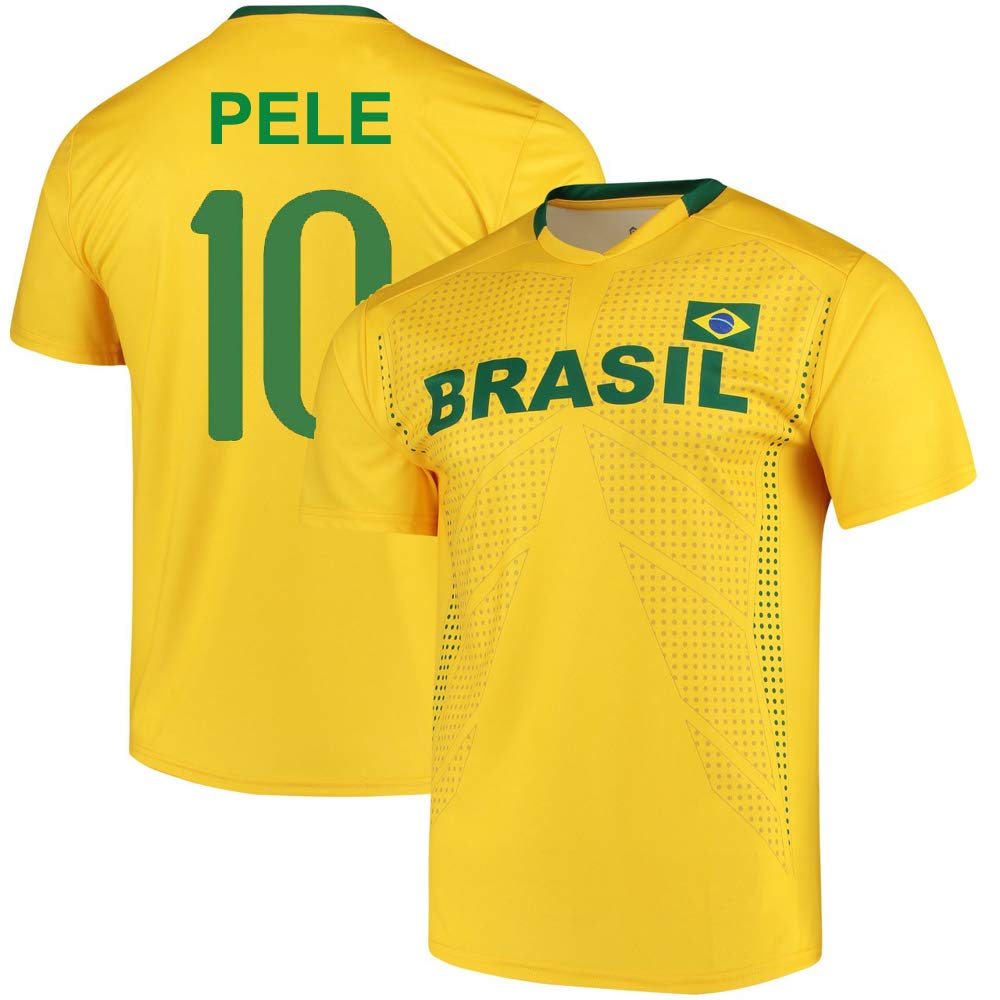 Pele Brazil National Team Replica Jersey - Adult and Youth