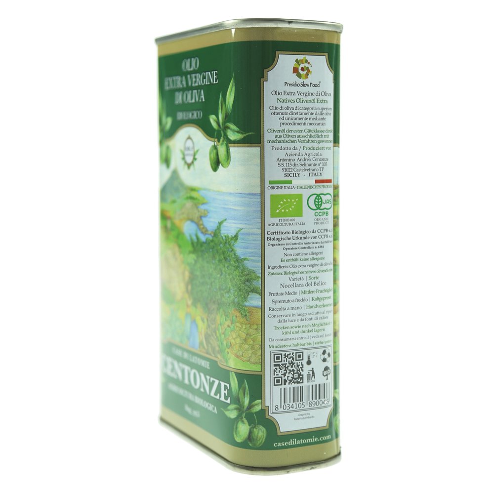 Centonze – Bio Olivenöl Extra Vergine – Monokultivar – Lithographierte Dose 3L
