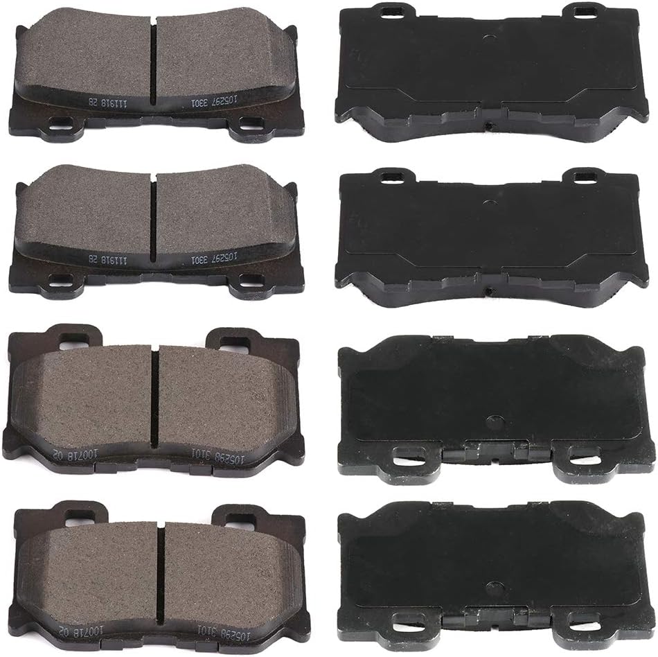 OCPTY Ceramic Brake Pads Front Rear Disc Brake Pads Set 8pcs fit for Infiniti FX50 G37 M35h M37 M56,for Infiniti Q50 Q60 Q70,for Infiniti Q70L QX70,for Nissan 350Z 370Z