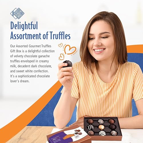 Miniatura 3 de Rocky Mountain Chocolate Factory  Colección Gourmet Leche, Trufa de Chocolate Oscuro y Blanco  Delicia para los amantes del chocolate  Tu amor por