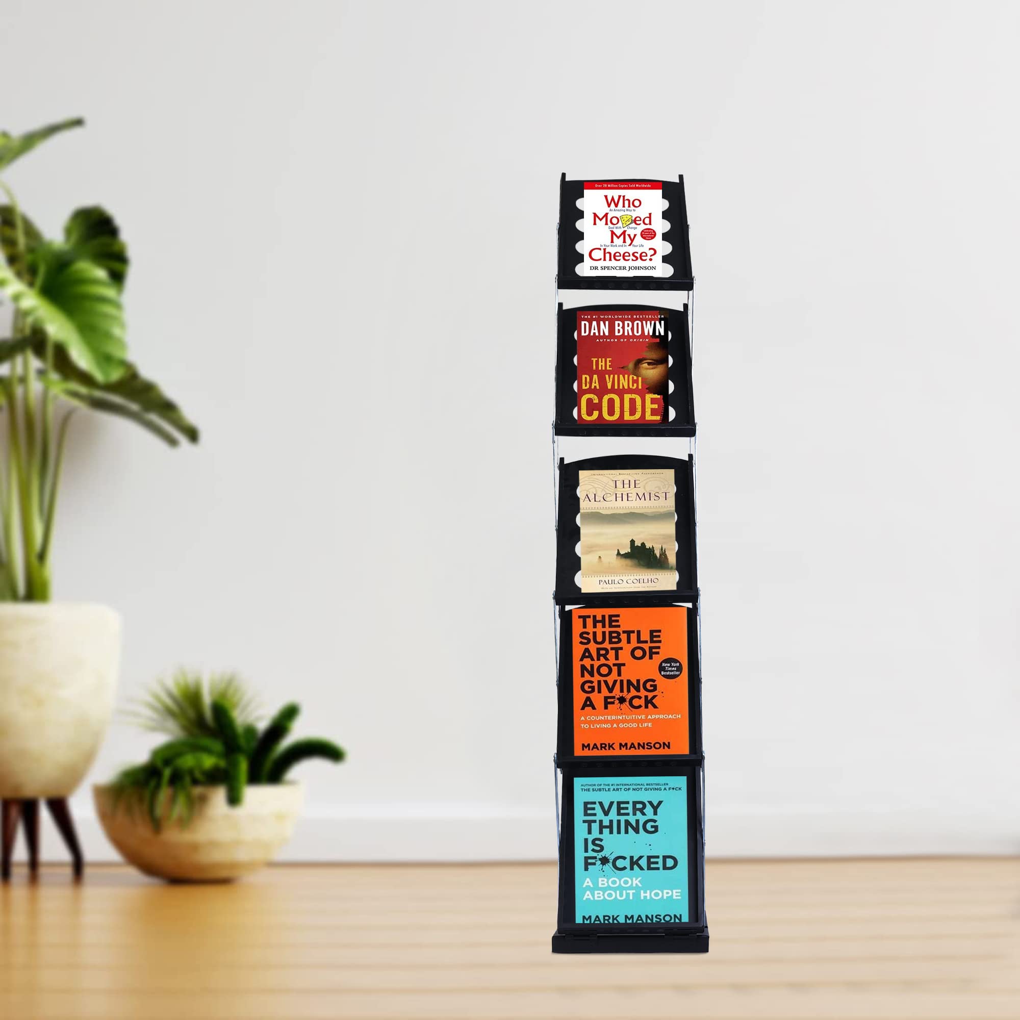 Lepose A4 Metal Floor Standing Catalogue Magazine Holder Rack Display