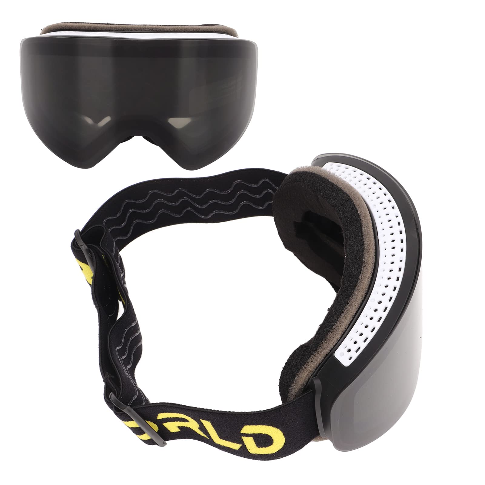 Occhiali da sci, lenti magnetiche, anti-appannamento, protezione UV, occhiali da snowboard, montatura nera per sport sulla neve