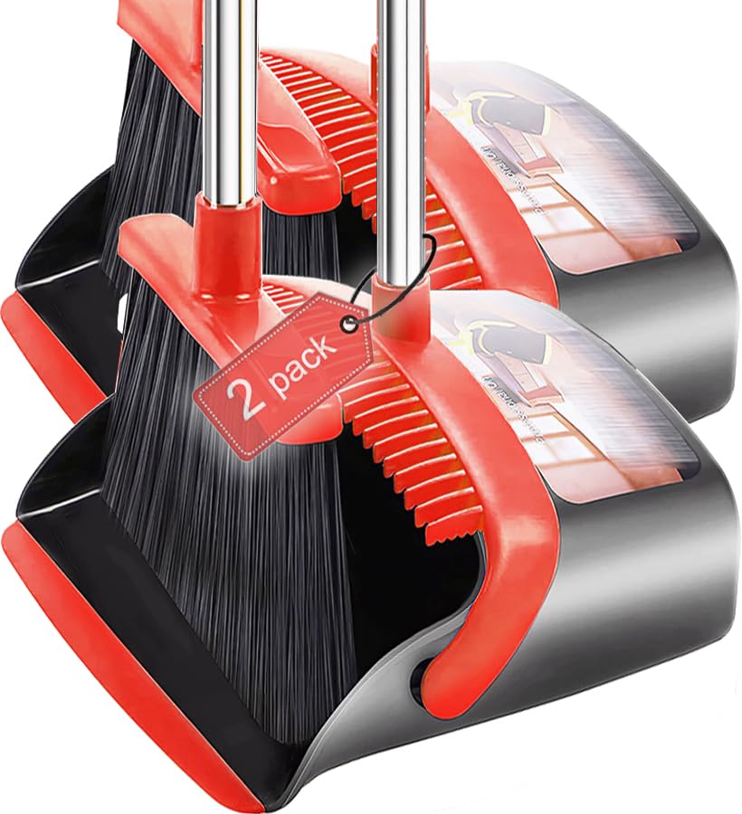2-Pack Broom and Dustpan Combo Set