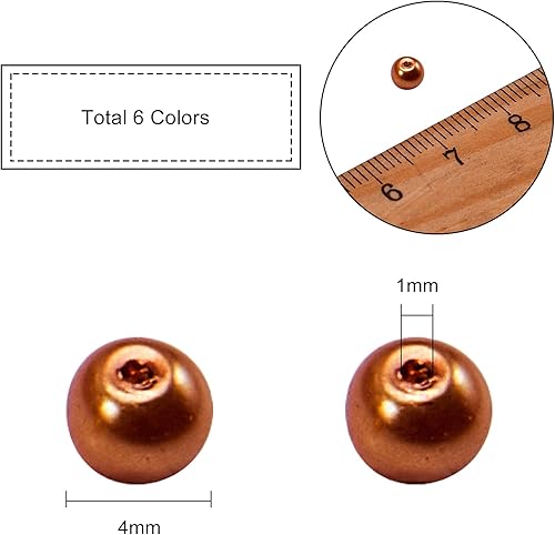 Miniatura 3 de LiQunSweet 0.157 in 650pcsbox Ambiental teñido redondo de cristal perla perlas sueltas surtido lote para la fabricación de joyas