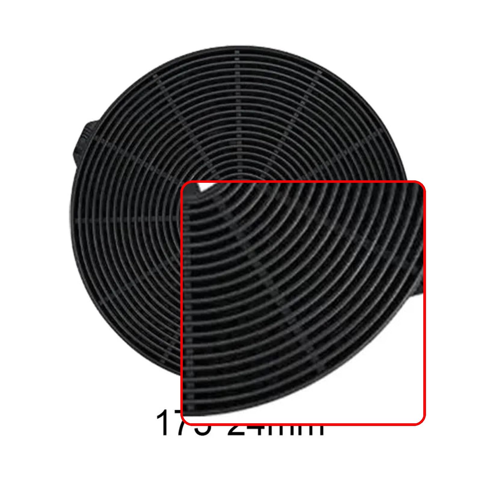 2PCS 175x24mm Abzugshaube Filter Carbon Filter Küche Dunstabzugshaube Zubehör Filter Teile