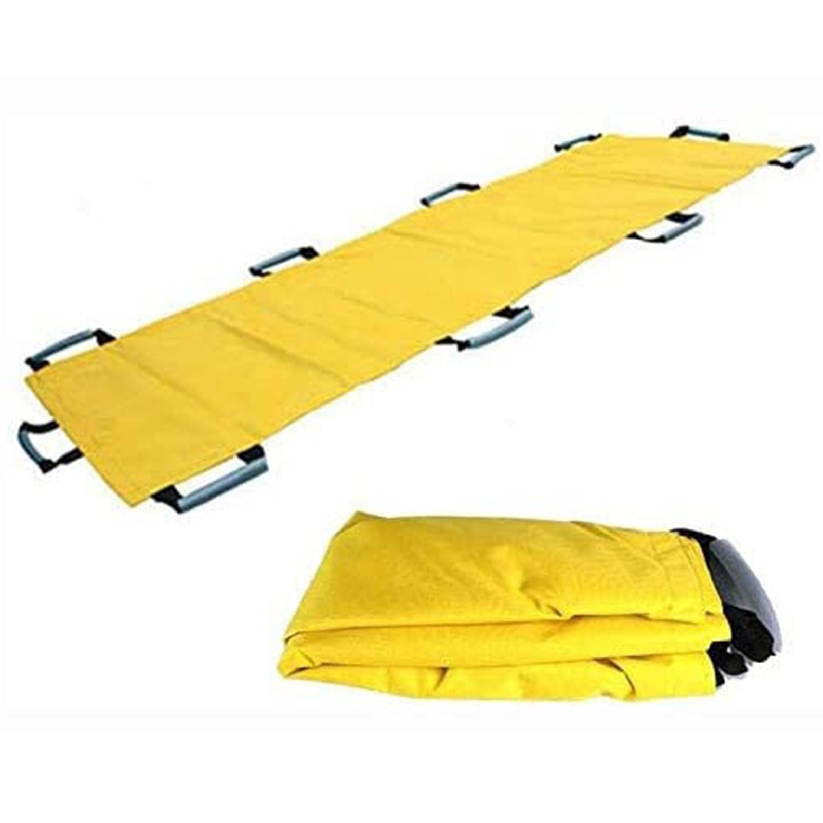 SWENEEN Mcal Stretcher,Emerncy Ems Patient Mover,Soft Double Thick Ox Cloth Fabric With Portable Litter Stretcher-Yellow,Yellow,