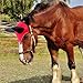 Breathable Mesh Horse Ear Muff Red Protective Gear Accessories Equine Earmuffs Headgear for Horse