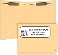 Vista 54 de Carpetas de archivos marrones, material médico, carpeta con pestaña final reforzada tamaño carta con cierre de 2 pulgadas en el interior frontal