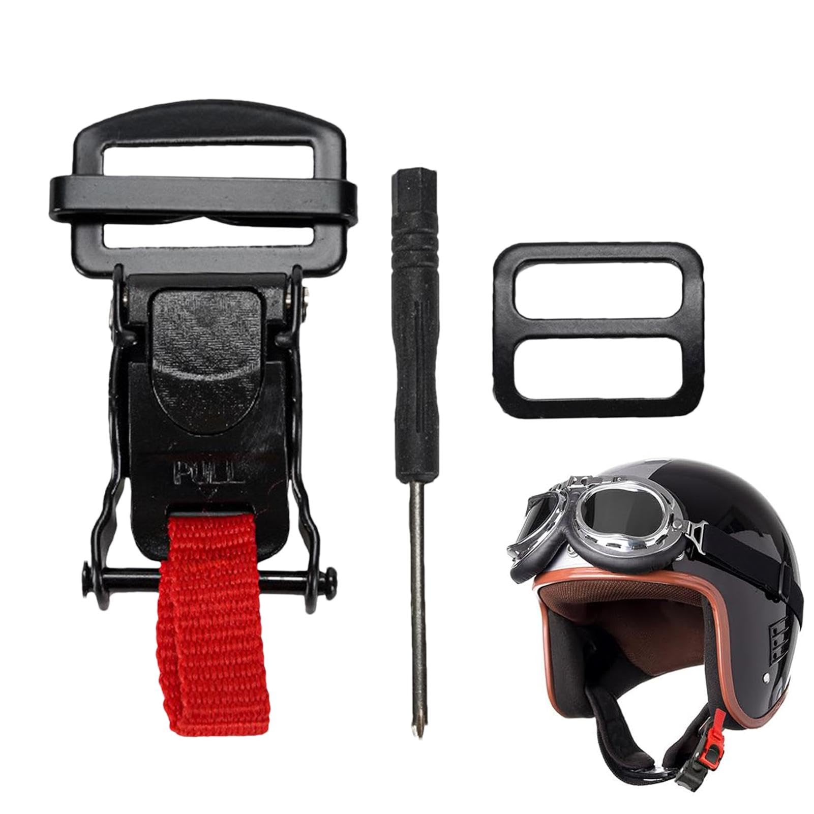 Kit fibbia a sgancio rapido per caschi da moto, per caschi sicuri con clip a sgancio rapido a doppia D | Fibbia a sgancio rapido veloce, per caschi da moto da indossare ogni giorno