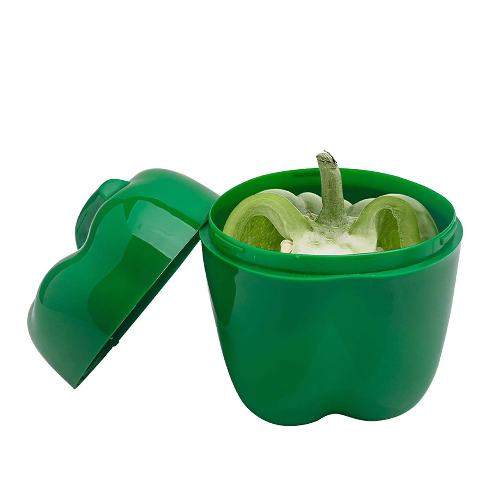 Wilitto Green Fruit And Vegetable Storage Containers Reusable Refrigerator Box Storage Bowls Saver Food Keeper For Pepper, Onion, Tomato, Lemon, Garlic, Refrigerator Vegetable Crisper