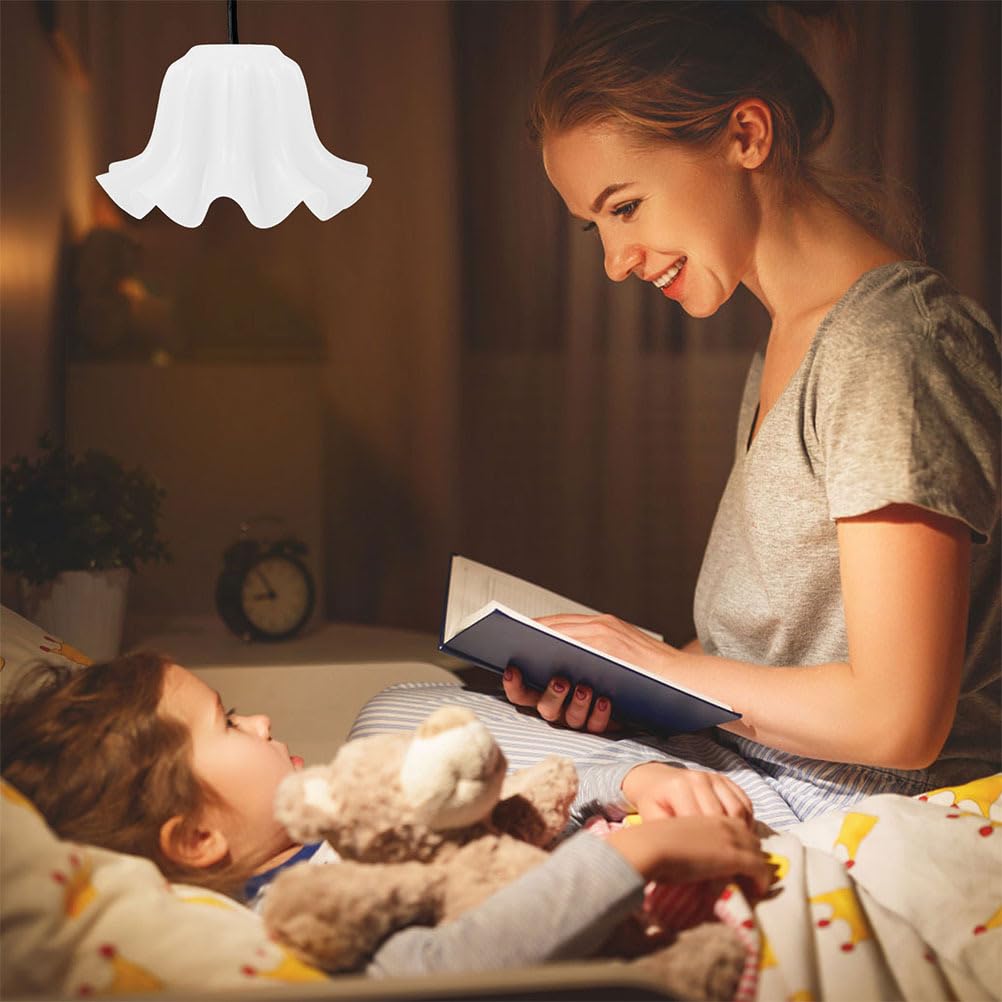 Uonlytech Pantalla De Lámpara De Acrílico Con Diseño De Flor De Lirio De Los Valles Para Reemplazo De Aplique De Pared Lámpara De Mesa Y Luz Colgante Base E27 7.67X7.67X4.44 Pulgadas