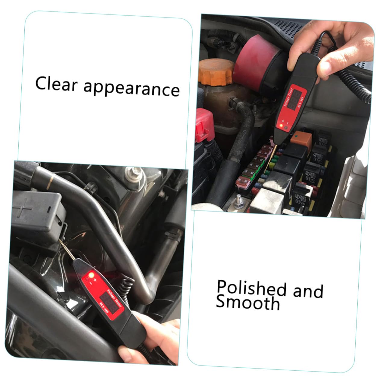 Gatuida 2piezas Comprobador De Circuitos Digital Pantalla Lcd Probador De Tensión Para Automóviles y Sistemas Eléctricos Lápiz Detector De Voltaje Herramienta De y Ligera