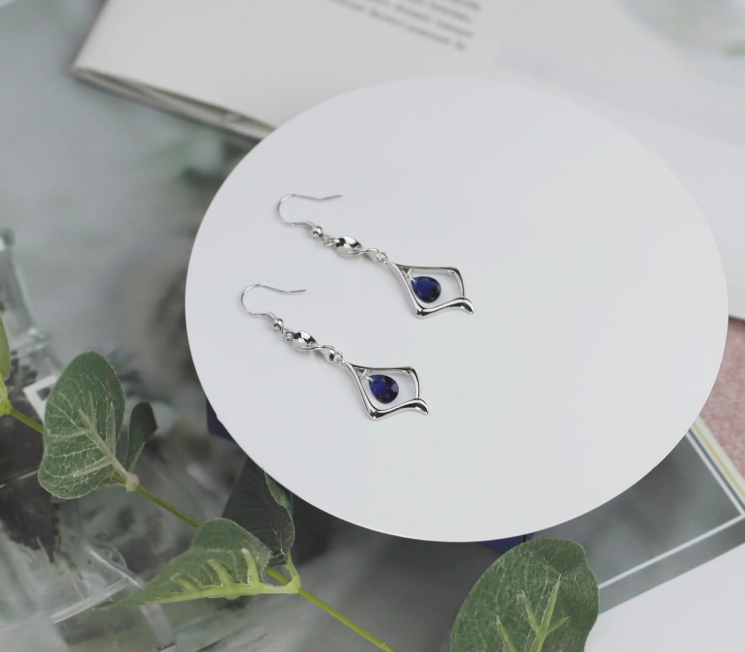 Gemstone Gold Plate 925 Sterling Silver Drop Earrings for women - Image 3