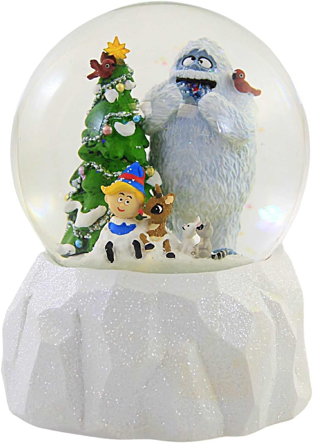 5.75" LED Lighted Musical Rudolph Dome Christmas Snow Globe Tabletop Decor