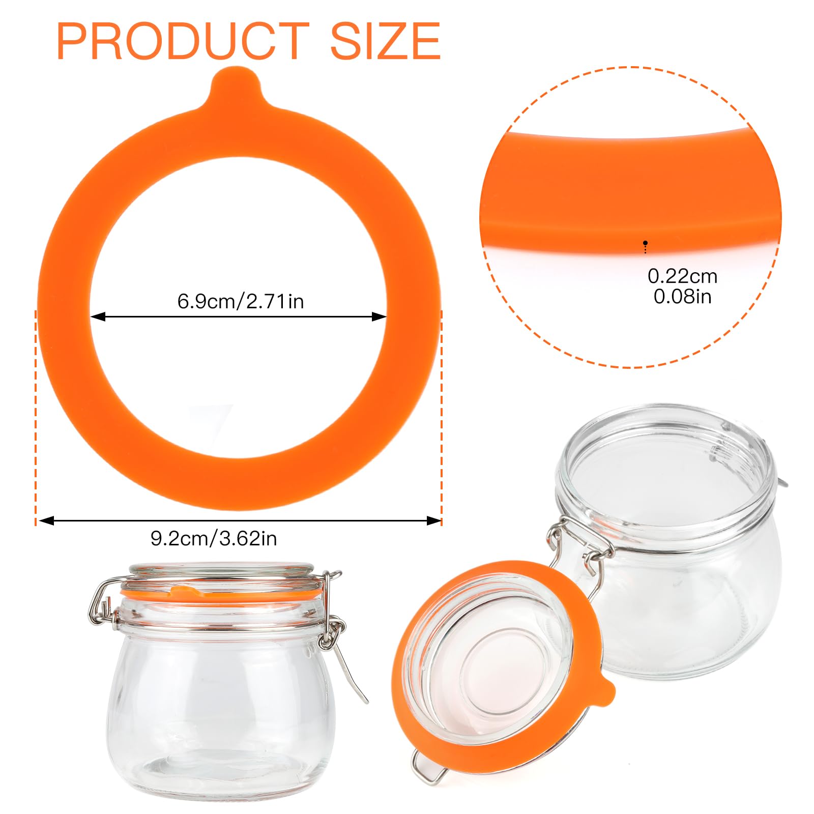 Joint Bocaux 85 Mm Joint Bocaux Lot De 10 Joints Hermétiques En Silicone De Rechange Pour Joint Bocaux Hermétique Caoutchouc Bocaux Le Parfait