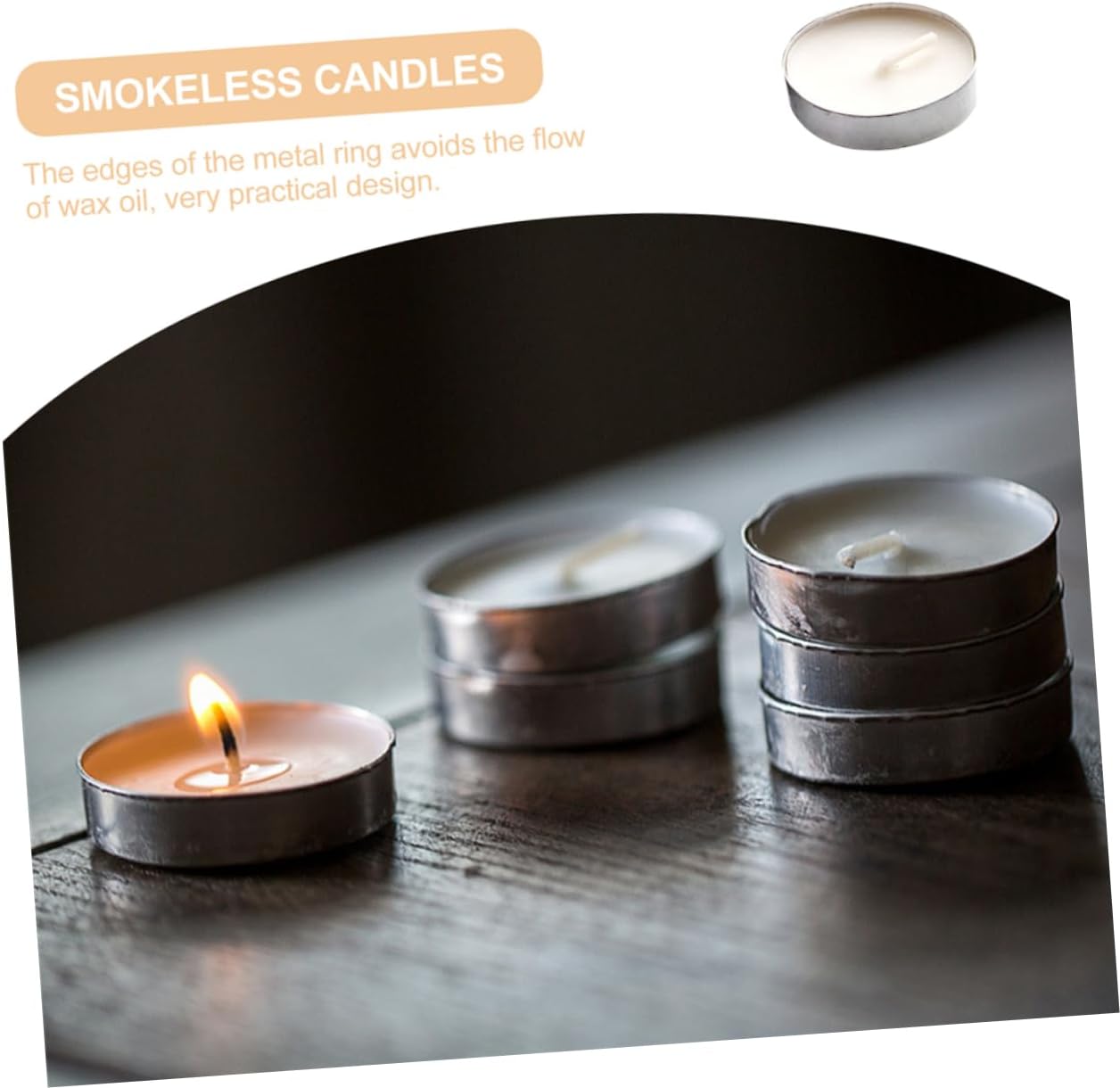 20Pcs Smokeless Tea Candles for Teapot Warmer Home Shop Use