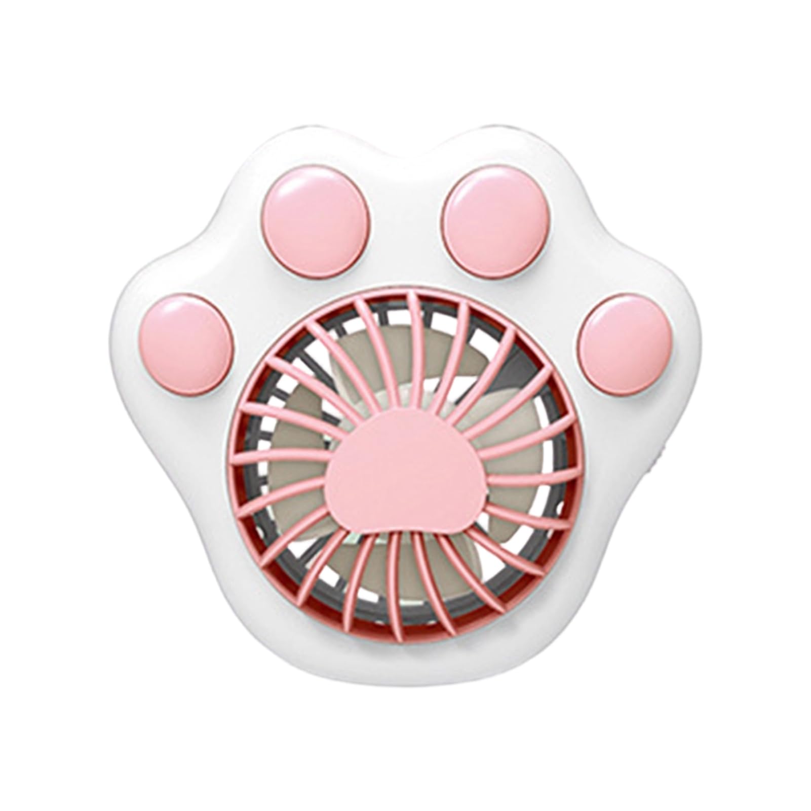 Saterkali Cat Paw Fan, Mini Handheld Rechargeable USB ABS Plastic Soft Cute Pink White, For Travel Office Outdoor Summer Cooling Gift For Girls White A