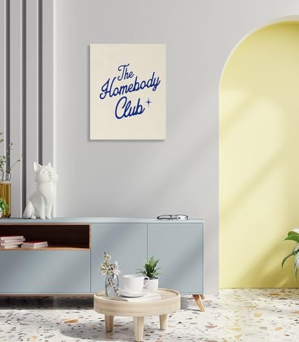 Miniatura 3 de LiTiu Arte de pared enmarcado retro de los años 70 The Homebody Club de 11 x 14 pulgadas, obras de arte para niñas y mujeres, regalos de hogar para