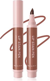 Lip Stain Liner Pen-1Pcs Nude Brown Lip Tint Stain Liquid Lipstick Lip Liner Pencil,Matte Lipcolor Lipstain,Longlasting Waterproof Lip Gloss,Precise Chisel Tip Lipgloss,Makeup Gift for Women-02