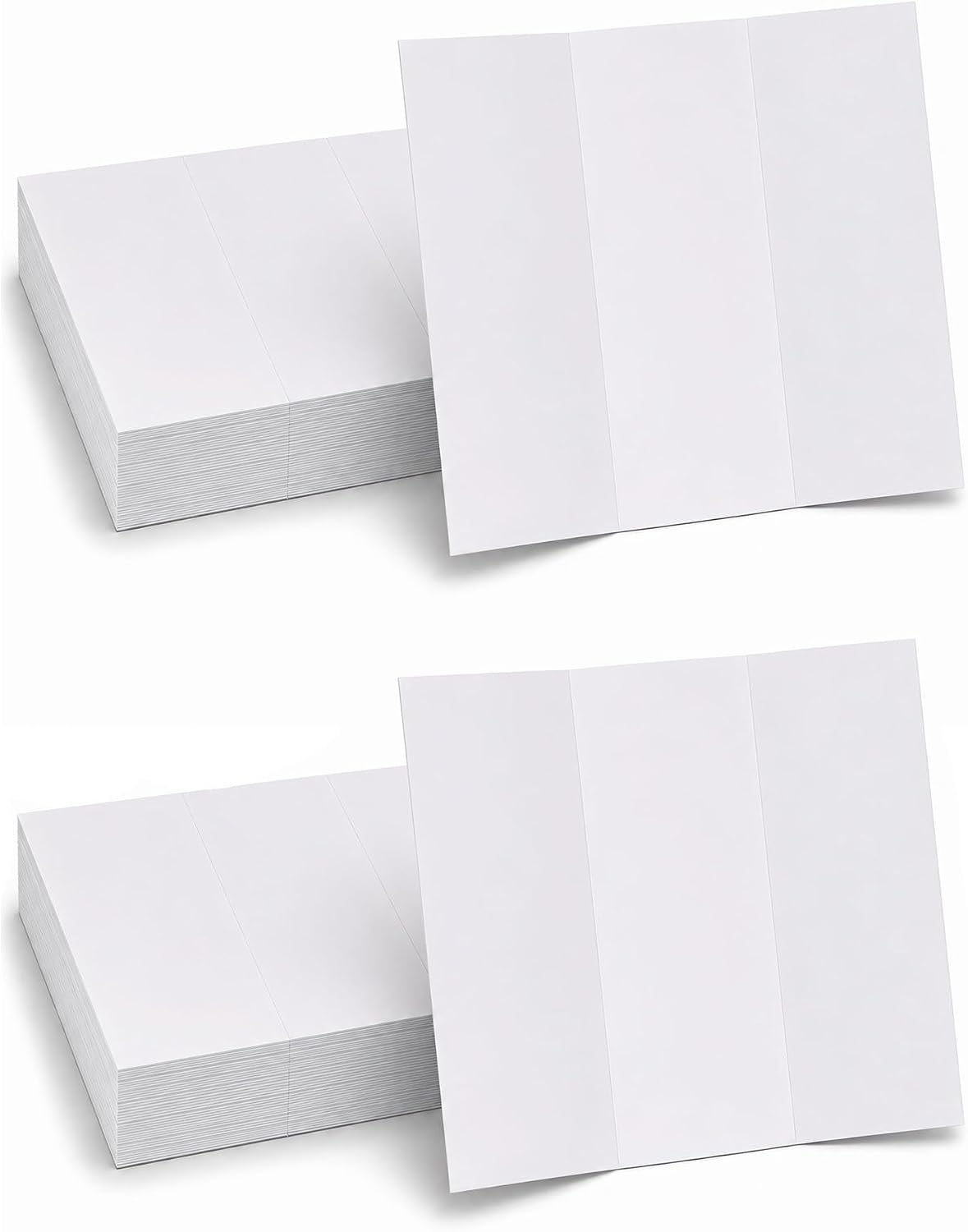 White Tri-Fold Brochure Paper 8.5" x 11" 65lb Cover(176gsm) - 250 Brochures image 3