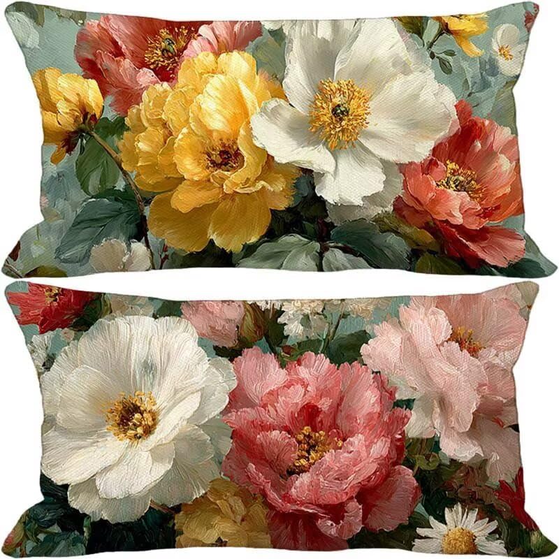 Coussin canape couleur motif fleur pour sublimer votre salon de jardin cet été