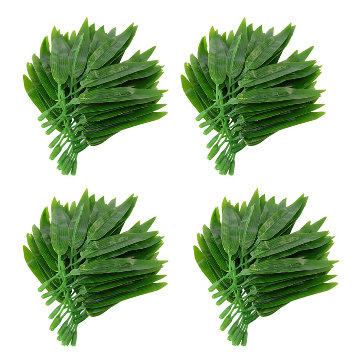 Obuyke 100pcs Simulated Bamboo Leaves Plastic Decorative Branches Artificial Bamboo Plant Adornment for Home and Shop Decoration-image-46