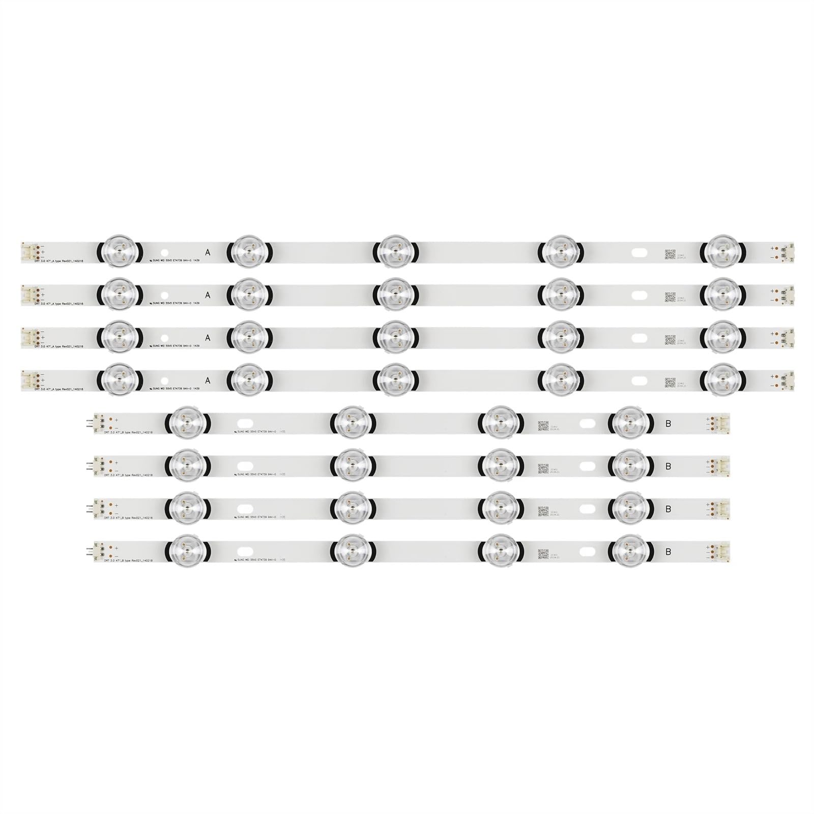 LED Backlight Strip Compatible with LG 47 TV 6916L-1961A 6916L-1962A LC470DUE-FGA2 47LB565U 47LB650 47LB630 47LB650T 47LB630V 47LB6200 Size