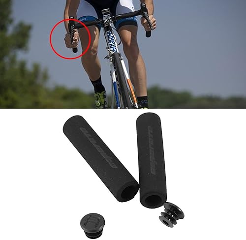 Miniatura 2 de Vbestlife Agarres de espuma para manillar de bicicleta, agarre de espuma antideslizante de espuma suave para bicicleta y motocicleta, Negro -
