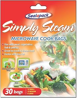 Sealapack, Orange SAP1038 Microwave Steam Bags, Plastic