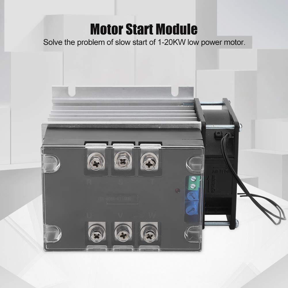 Motor Soft Start Controller Efektywna Aluminiowa Tablica Podłogowa dla Sprężarek Przenośników, łatwe Akcesoria Silnika Instalacyjnego dla Pomp Wentylatora 1 X moduł (Moduł + radiator)