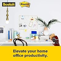 Vista 4 de Kit Work From Home Essentials, incluye dispensador de cinta de clip y torsión, tijeras de precisión y Post-it