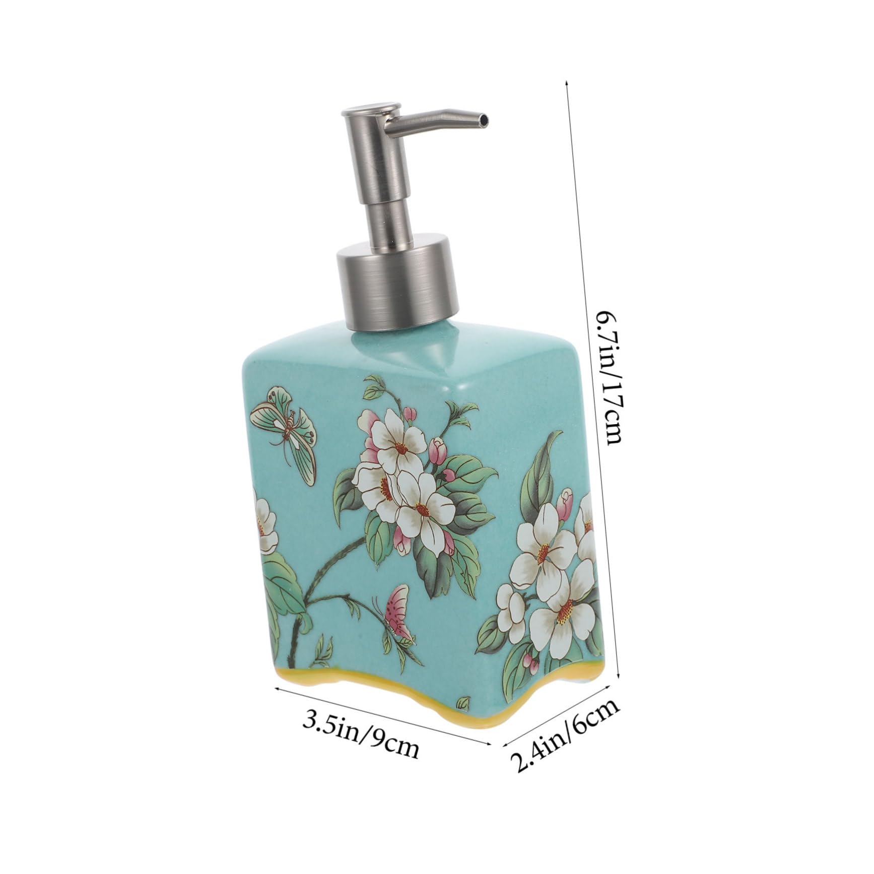 Dispensador de Jabón de Cerámica 410ml con Acero Inoxidable