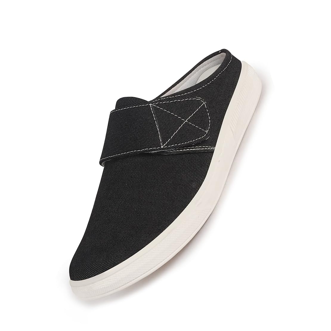 fausto Men Casual Back Open Canvas/Fabric Slip On Shoes with Single Strap Closure | Lightweight Comfort Insole Loafers | Slip Resistant TPR Sole-picture-43