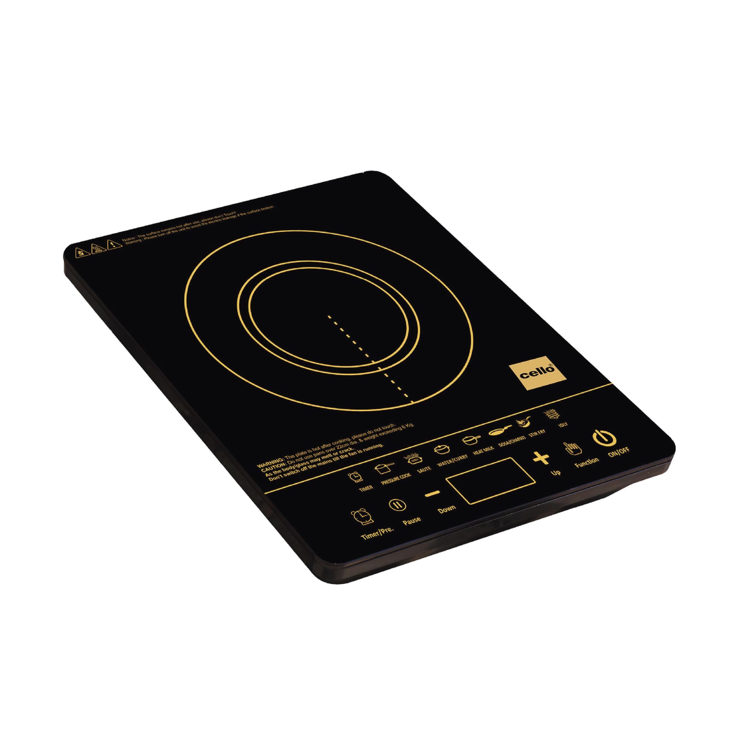 CELLO Blazing Prime Induction Cooktop Stove 2100 Watts Black | Crystal Glass Top Plate, Smart Touch Control, 7 Preset Menu, Smart Pause Function & Over Heat Protection, Easy to Clean | 1 Year Warranty-image-16