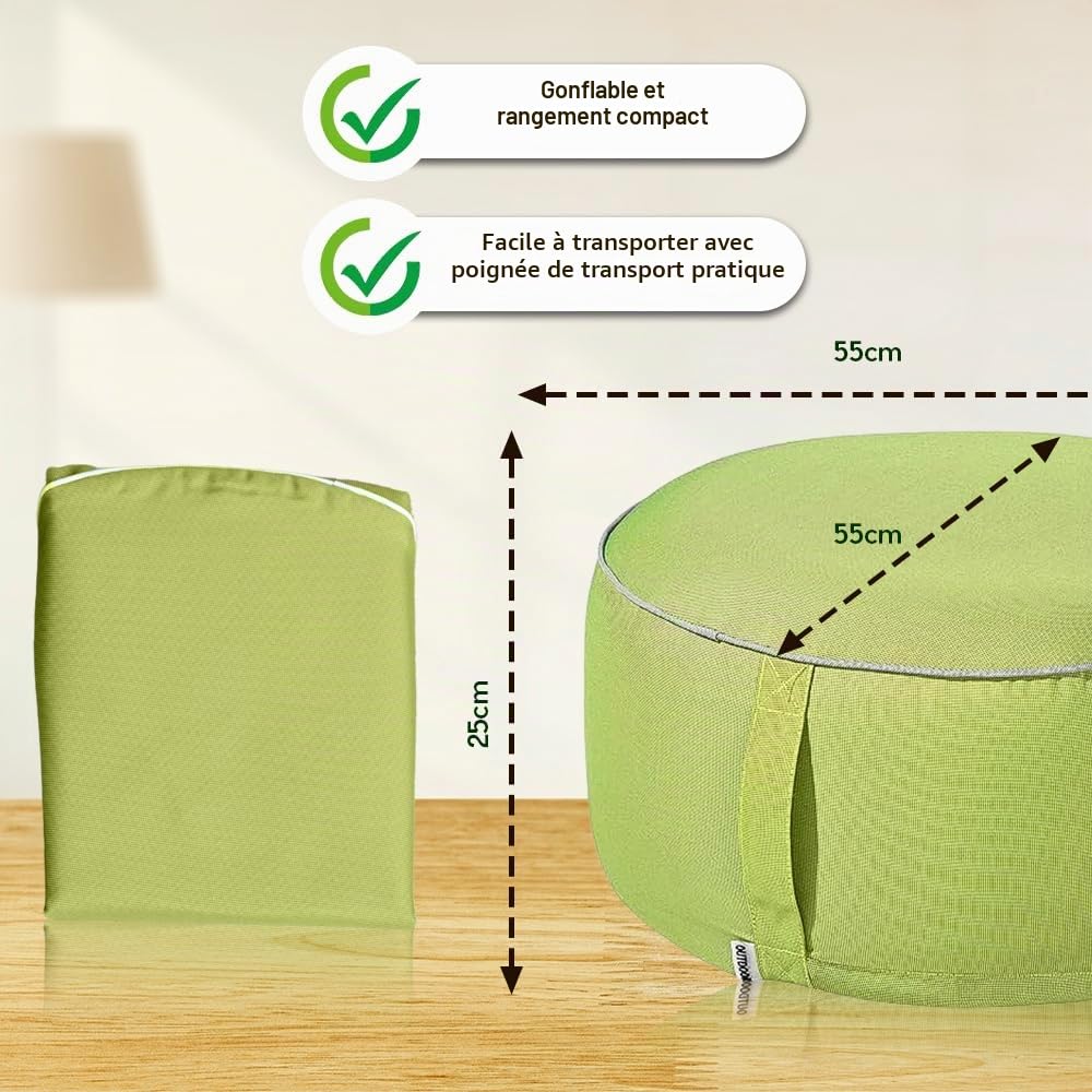 Pouf d'extérieur Résistant aux intempéries 25 x 55 cm Taupe