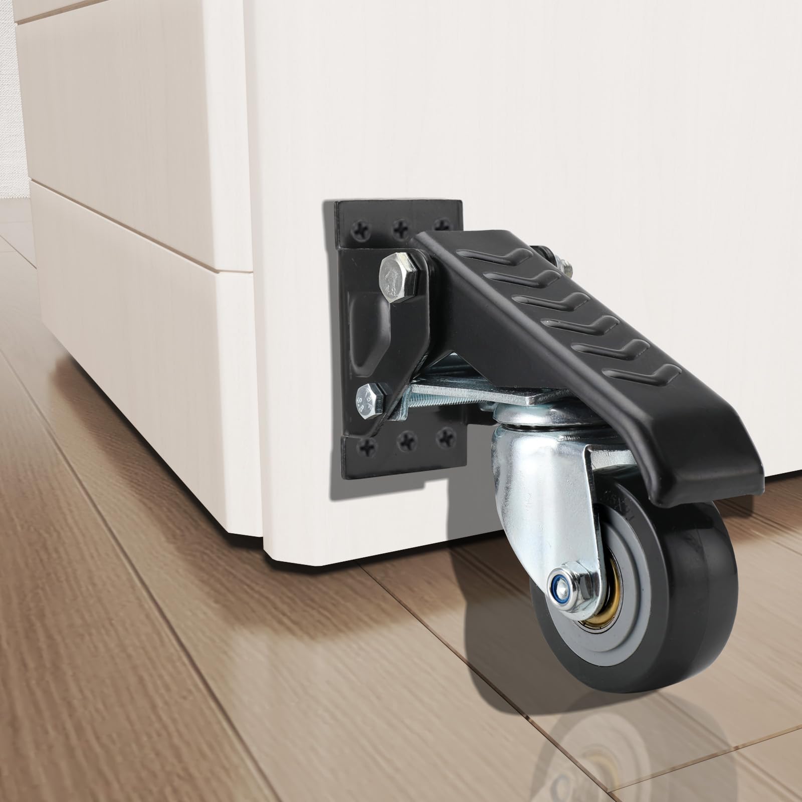 4 Stück Möbelrollen | Schwerlastrollen Mit Bremse | 360° Drehung Transportrollen | Lenkrollen Bis 200kg | Rollen Für Möbel, Werkbank, Maschinen, Tische - Multi Mounting Optionen