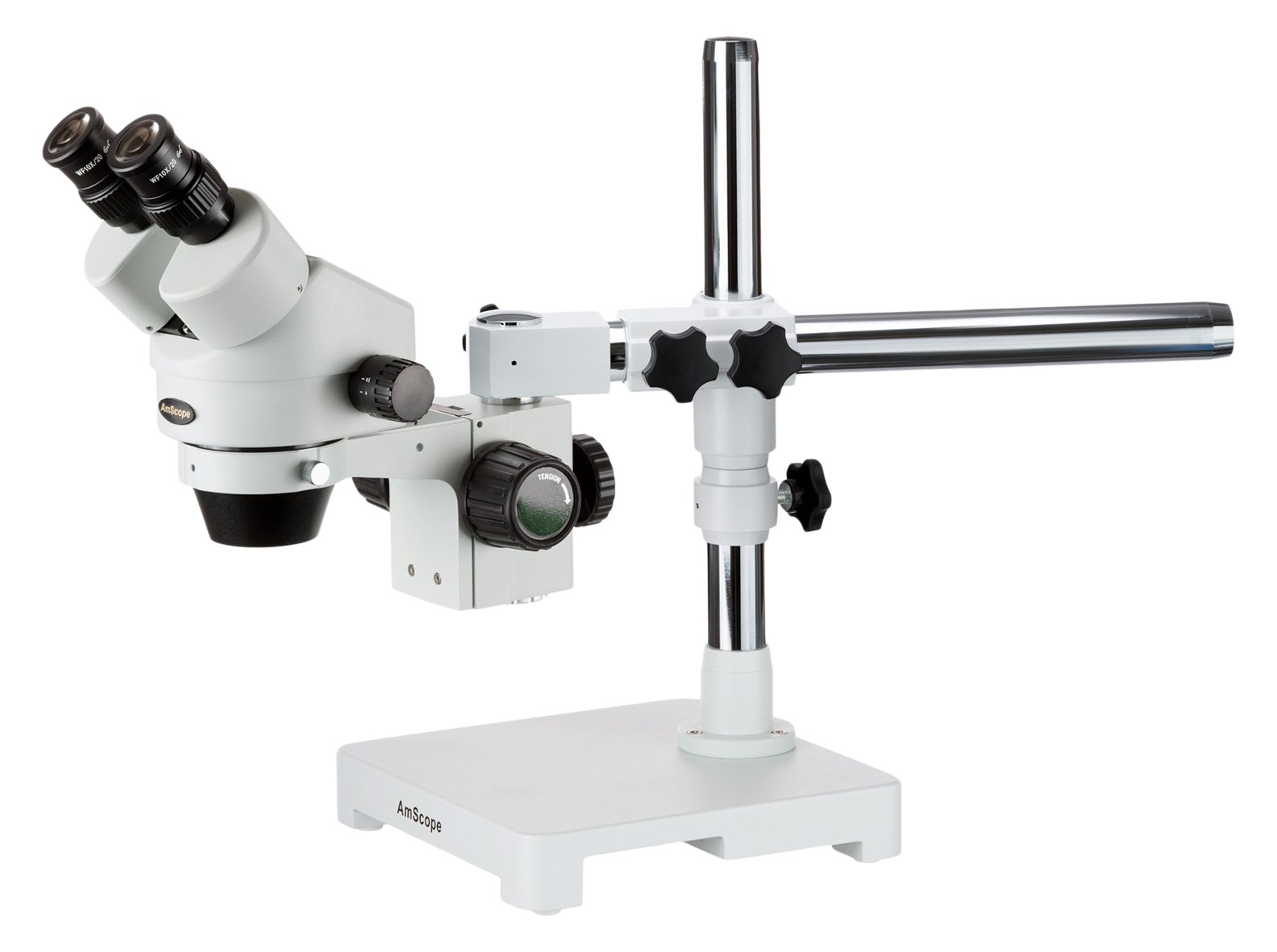 Microscopio de zoom estéreo 3.5X-90X con soporte de brazo único