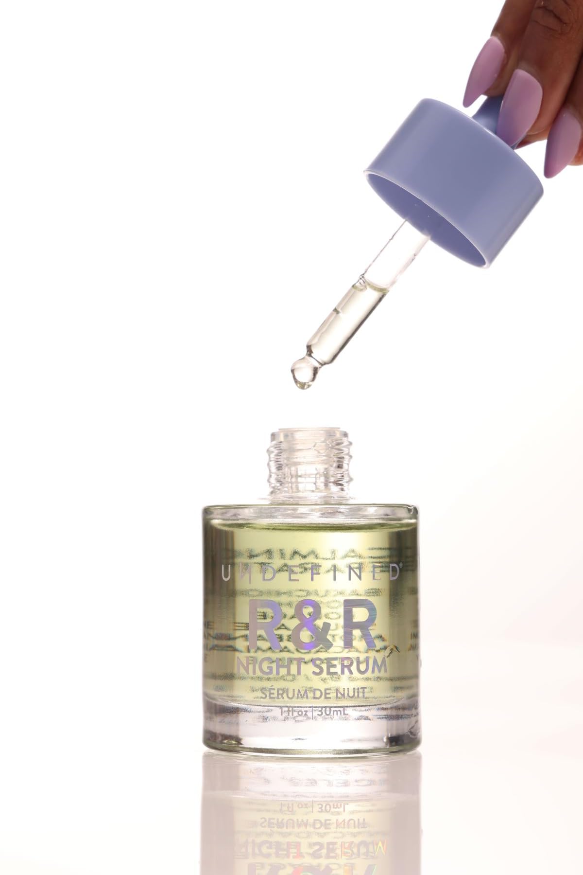 Undefined Beauty NEW R&R Night Serum Retinal Face Oil (retinaldehyde) with Blue Tansy, Tamanu, Bakuchiol, Squalane, Borage, Rosehip to repair and smooth for youthful skin, 1oz