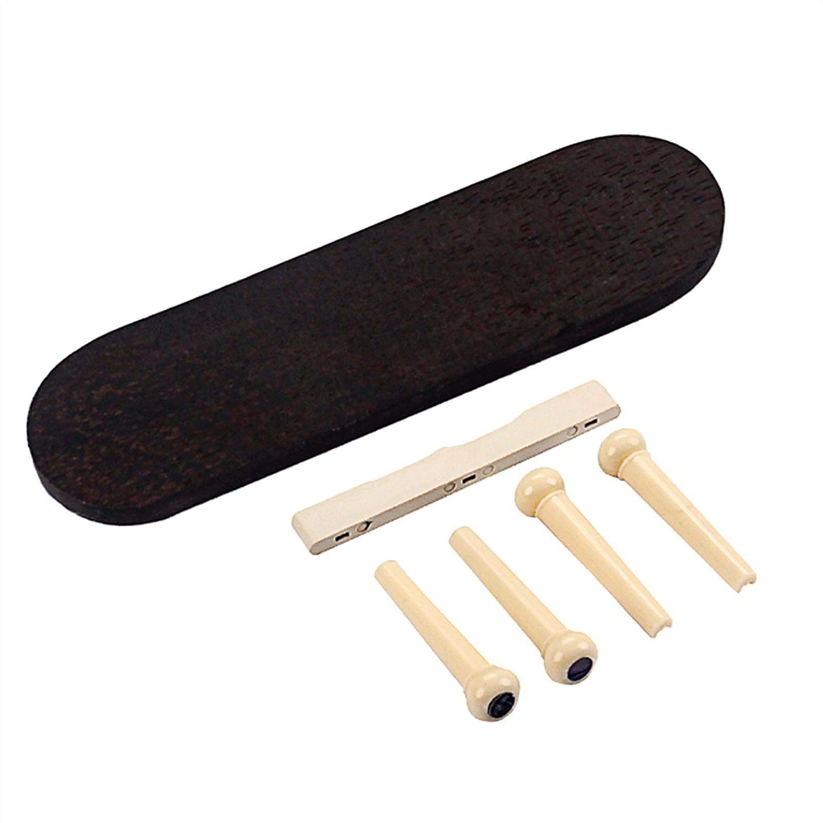 Parti di ricambio chitarra 1 Set Rosewood Guitar Bridge E 1 Sella 4 Net Ukulele Accessory Part