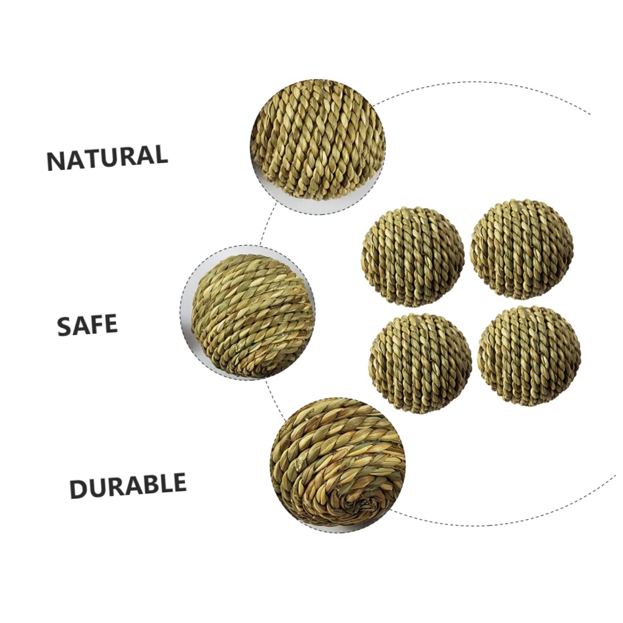 BESPORTBLE 12piezas Juguete para Mascotas De Pájaro y Roedores Bola De Natural para Niblar para Hámsters Cobayas y Aves